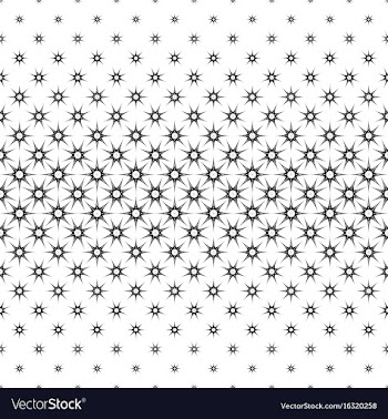 Monochromatic star pattern - abstract background vector image