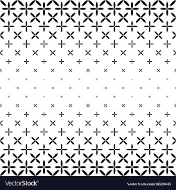 Monochromatic star pattern - geometrical abstract vector image