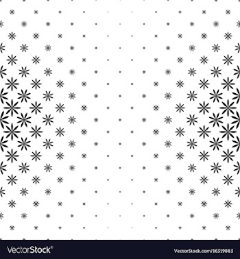 Monochromatic stylized flower pattern vector image