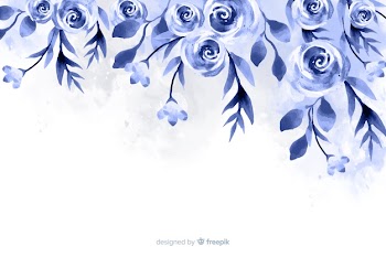 Monochromatic watercolor floral background Free Vector