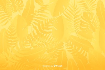 Monochromatic yellow background with leaves Free Vector