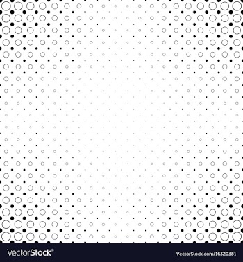 Monochrome abstract circle pattern background vector image