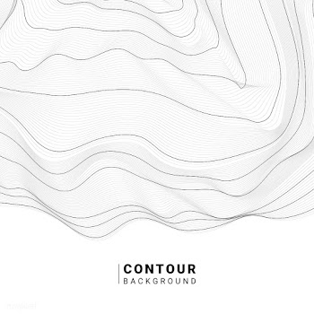 Monochrome abstract contour line illustration | Free stock vector - 554176