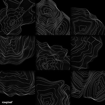 Monochrome abstract contour line illustration | Free stock vector - 554178
