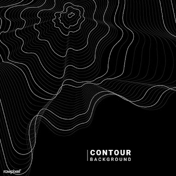 Monochrome abstract contour line illustration | Free stock vector - 554179