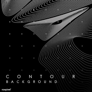 Monochrome abstract contour line illustration | Free stock vector - 554182