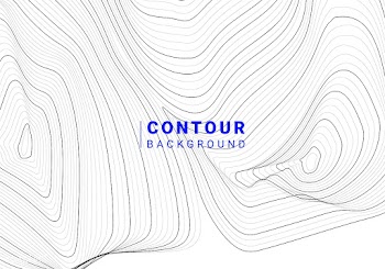 Monochrome abstract contour line illustration | Free stock vector - 554184