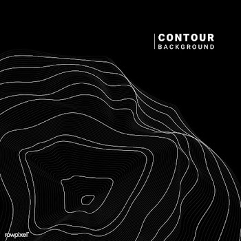 Monochrome abstract contour line illustration | Free stock vector - 554187