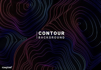 Monochrome abstract contour line illustration | Free stock vector - 554189