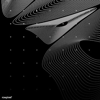Monochrome abstract contour line illustration | Free stock vector - 554196