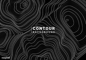 Monochrome abstract contour line illustration | Free stock vector - 554199