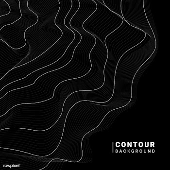 Monochrome abstract contour line illustration | Free stock vector - 554211