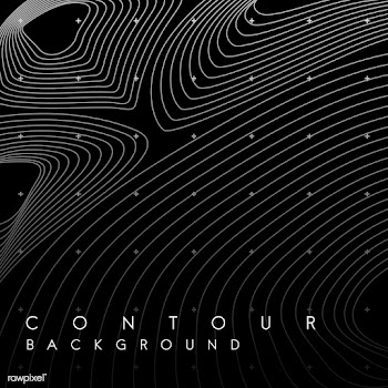 Monochrome abstract contour line illustration | Free stock vector - 554213