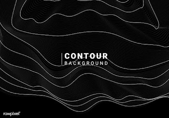 Monochrome abstract contour line illustration | Free stock vector - 554229