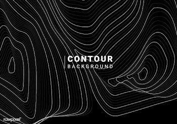 Monochrome abstract contour line illustration | Free stock vector - 554239