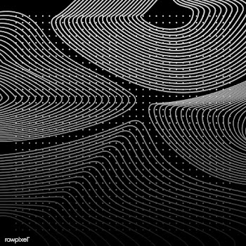 Monochrome abstract contour line illustration | Free stock vector - 554261