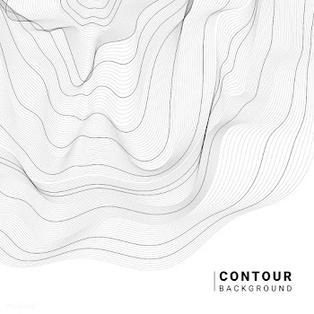 Monochrome abstract contour line illustration | Free stock vector - 554277
