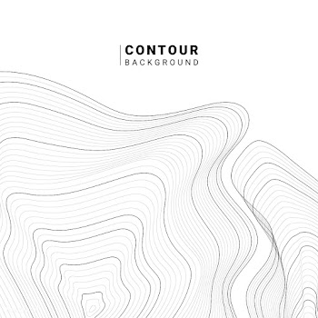 Monochrome abstract contour line illustration | Free stock vector - 554281