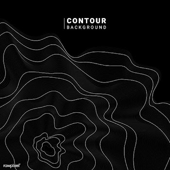 Monochrome abstract contour line illustration | Free stock vector - 554286