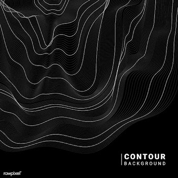 Monochrome abstract contour line illustration | Free stock vector - 554287