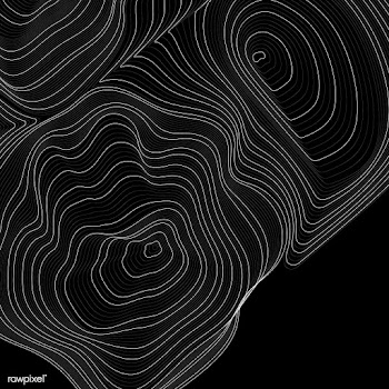 Monochrome abstract contour line illustration | Free stock vector - 554288