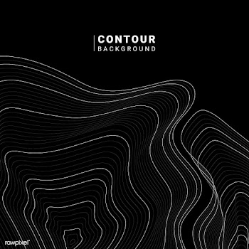 Monochrome abstract contour line illustration | Free stock vector - 554291