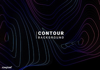 Monochrome abstract contour line illustration | Free stock vector - 554293