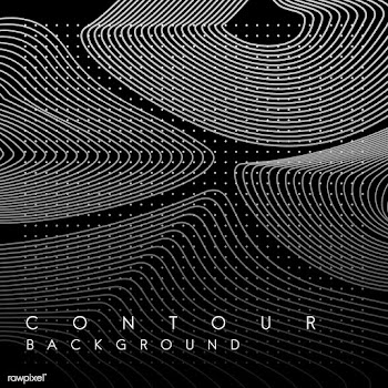 Monochrome abstract contour line illustration | Free stock vector - 554301
