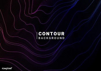 Monochrome abstract contour line illustration | Free stock vector - 554303