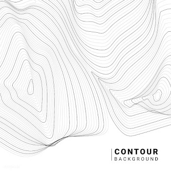 Monochrome abstract contour line illustration | Free stock vector - 554304