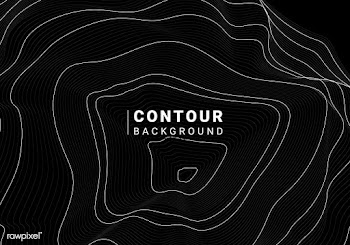 Monochrome abstract contour line illustration | Free stock vector - 554305