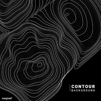Monochrome abstract contour line illustration | Free stock vector - 554309