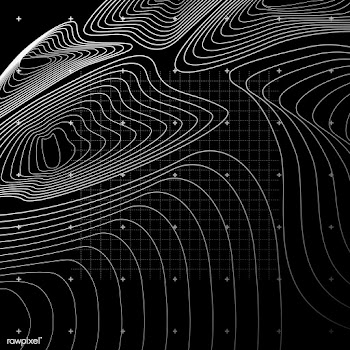 Monochrome abstract contour line illustration | Free stock vector - 554322