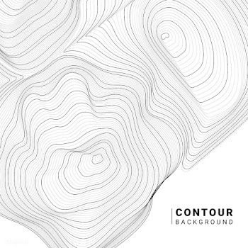 Monochrome abstract contour line illustration | Free stock vector - 554324