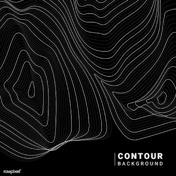 Monochrome abstract contour line illustration | Free stock vector - 554327