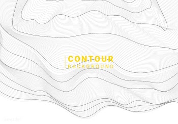 Monochrome abstract contour line illustration | Free stock vector - 554334