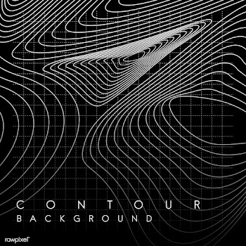 Monochrome abstract contour line illustration | Free stock vector - 554337