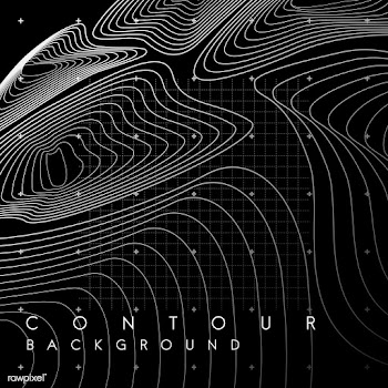 Monochrome abstract contour line illustration | Free stock vector - 554338