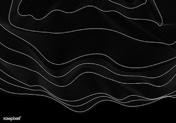 Monochrome abstract contour line illustration | Free stock vector - 554351
