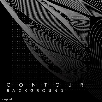 Monochrome abstract contour line illustration | Free stock vector - 554356