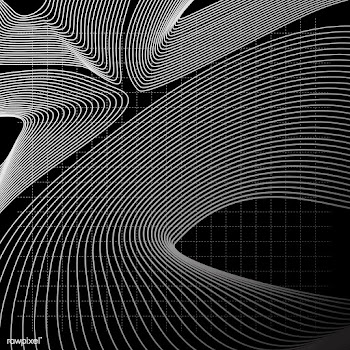 Monochrome abstract contour line illustration | Free stock vector - 554361