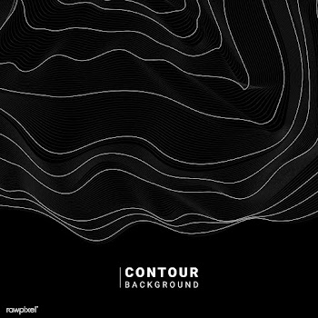 Monochrome abstract contour line illustration | Free stock vector - 554369