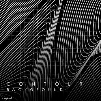 Monochrome abstract contour line illustration | Free stock vector - 554370