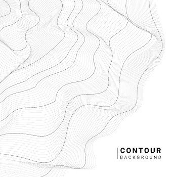 Monochrome abstract contour lines collection | Free stock vector - 554185