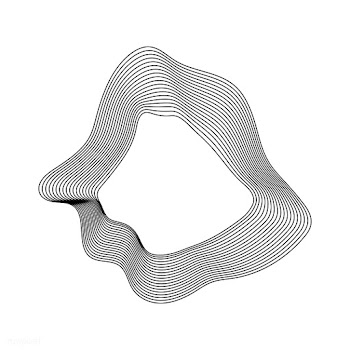 Monochrome abstract contour lines collection | Free stock vector - 554205