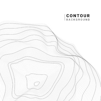 Monochrome abstract contour lines collection | Free stock vector - 554237
