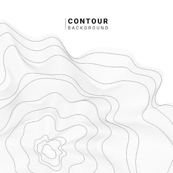 Monochrome abstract contour lines collection | Free stock vector - 554248