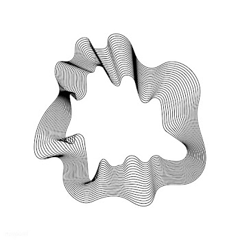 Monochrome abstract contour lines collection | Free stock vector - 554321