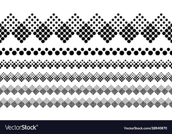 Monochrome abstract dotted pattern divider line vector image
