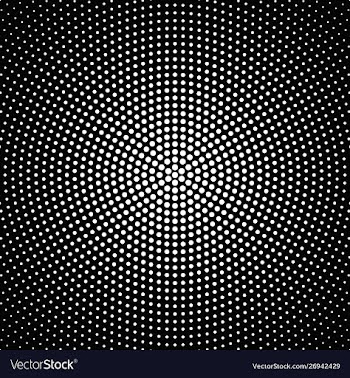 Monochrome abstract geometric circular dot vector image